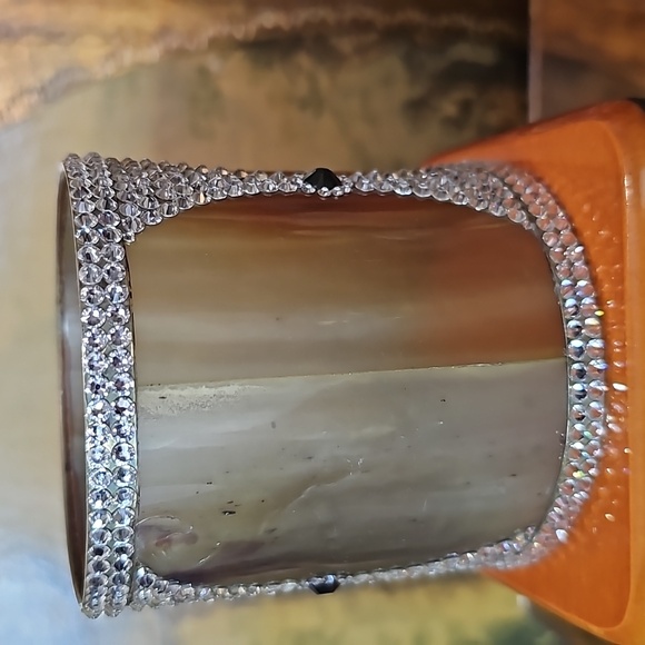 Horn Wide Rhinestone Bracelet - Picture 2 of 3